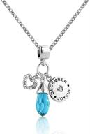 💖 stunning lovelyjewelry heart love simulated birthstone charms necklace pendant – perfect birthday gift logo