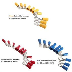 img 1 attached to 💡 480PCS Electrical Wire Connectors Assortment Kit | Automotive Wire Crimp Connectors | Non-Insulated Solderless Assorted Terminal Repair Lug Kit with Spade, Ring, Butt, Male, and Female Terminals