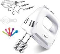 🥄 axuf electric hand mixer, 260w power handheld mixer with 4 speeds, turbo boost, eject button & 5 stainless steel accessories - perfect for whipping, mixing cookies, cakes, and dough batters логотип