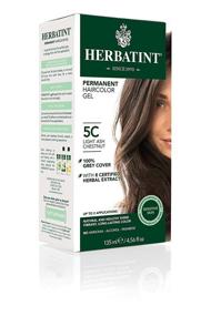 img 3 attached to 🌿 Herbatint 5C Light Ash Chestnut Hair Colour Gel - 135 mL - Permanent Herbal Formula