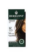 🌿 herbatint 5c light ash chestnut hair colour gel - 135 ml - permanent herbal formula logo