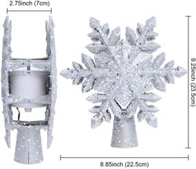 img 3 attached to 🎄 Enhance Your Christmas Décor with the AerWo Lighted Snowflake Tree Topper - 3D Glitter Projector and Magic Rotating Snowflake Projector for Stunning Christmas Tree Decorations