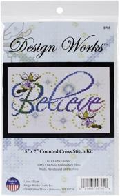 img 1 attached to 🧵 Tobin DW9795 Believe Counted Cross Stitch Kit, 14 Count, 5x7-Inch