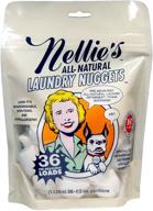 effortlessly clean: nellie's laundry nuggets - 36 load bag, dissolvable, biodegradable, vegan, leaping bunny certified logo