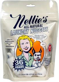 img 1 attached to Effortlessly Clean: Nellie's Laundry Nuggets - 36 Load Bag, Dissolvable, Biodegradable, Vegan, Leaping Bunny Certified