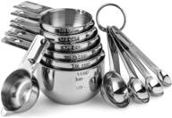 premium stainless steel measuring cups and spoons set 🥄 - stackable with spout (11 piece set) - hudson essentials logo