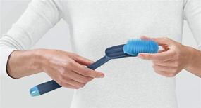 img 2 attached to 🧽 Joseph Joseph 85159 CleanTech Dish Brush and Reusable Sponge Scrubber Set - Hygienic and Quick-Drying, Blue