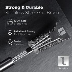 img 3 attached to LOOCIAN Stainless Steel Bristle-Free Grill Brush: The Ultimate BBQ Brush, Scraper, and Safe Cleaning Tool for Grills