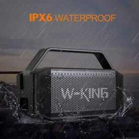 img 2 attached to Bluetooth W KING Водонепроницаемый портативный проигрыватель