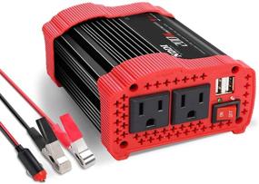 img 4 attached to 🔌 Premium 200W Car Power Inverter with Dual USB Charger - Efficient 12V DC to 110V AC Converter