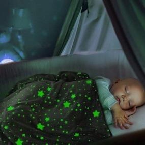 img 3 attached to 🌟 Exqline Glow in the Dark Throw Blanket: Perfect for Kids' Home Store