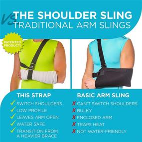 img 2 attached to 🏋️ The Shoulder Sling: Advanced Arm Support Strap & Waterproof Collarbone Brace by BraceAbility - Ideal for Collarbone Injury, Rotator Cuff Tear, Dislocation, or AC Separation (Universal)