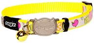 rogz reflectocat collar 8 12 yellow logo