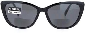 img 3 attached to 🕶️ The Cat Eye Reader" Retro Gothic Bifocal Sunglasses for Women: Designer Frame with Sun Reader Lens