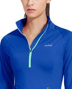 img 1 attached to 🔥 Stay Warm and Stylish with BALEAF Women's Thermal Fleece Half Zip Running Pullover