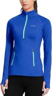 🔥 stay warm and stylish with baleaf women's thermal fleece half zip running pullover logo