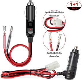 img 3 attached to 🔌 LUITON 12V Fused Replacement Cigarette Lighter Power Plug/Cord with Leads, CB Radio Power Adapter for Mobile, Compatible with Uniden PRO505XL PC88LTX Bearcat 880 Cobra 29LTD 29LX (1+1 Pack)