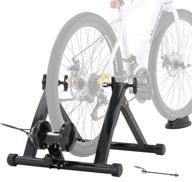 🏻 walmann bike trainer stand: the ultimate indoor riding experience with 6 variable speed levels, magnetic resistance, and front wheel riser block for road & mountain bikes logo