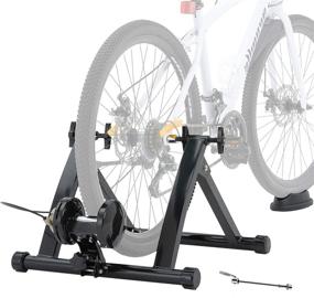 img 4 attached to 🏻 WALMANN Bike Trainer Stand: The Ultimate Indoor Riding Experience with 6 Variable Speed Levels, Magnetic Resistance, and Front Wheel Riser Block for Road & Mountain Bikes