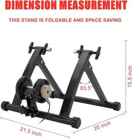 img 3 attached to 🏻 WALMANN Bike Trainer Stand: The Ultimate Indoor Riding Experience with 6 Variable Speed Levels, Magnetic Resistance, and Front Wheel Riser Block for Road & Mountain Bikes