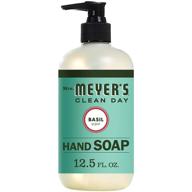 🌿 mrs. meyer's clean day liquid hand soap: cruelty-free & biodegradable with essential oils, basil scent (12.5oz, pack of 3) logo