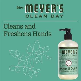 img 1 attached to 🌿 Mrs. Meyer's Clean Day Liquid Hand Soap: Cruelty-Free & Biodegradable with Essential Oils, Basil Scent (12.5oz, Pack of 3)