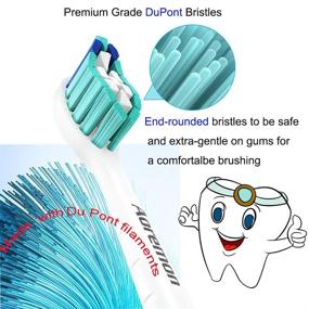 img 3 attached to Aoremon 10 Pack Replacement Toothbrush Heads for 🪥 Philips Sonicare HX9023/65 - Enhance Your Dental Care Routine