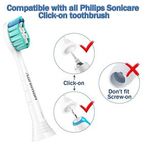 img 2 attached to Aoremon 10 Pack Replacement Toothbrush Heads for 🪥 Philips Sonicare HX9023/65 - Enhance Your Dental Care Routine
