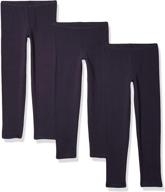 👧 stylish hanes little girls leggings in ebony: premium girls' clothing logo