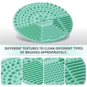 img 3 attached to 🧼 Silicone Brush Cleaning Mat - Portable Makeup Brush Scrubber with Suction Cup for Valentine's Day - Efficient Cosmetic Brush Cleaner Tool