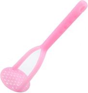 flyingsea nylon potato masher – safe for non-stick cookware. cooking and kitchen gadget in pink. logo