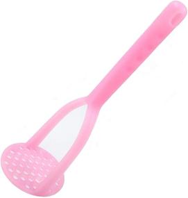 img 4 attached to FLYINGSEA Nylon Potato Masher – Safe for Non-Stick Cookware. Cooking and Kitchen Gadget in Pink.