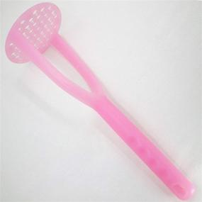 img 3 attached to FLYINGSEA Nylon Potato Masher – Safe for Non-Stick Cookware. Cooking and Kitchen Gadget in Pink.