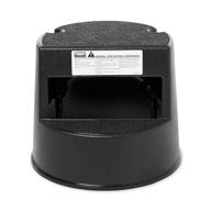 rubbermaid commercial products small black step stool: versatile kitchen and bathroom solution for kids and adults logo