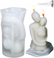 🕯️ silicone body candle molds for candle making - muaech 3d couple hugging shape, resin casting mold for homemade soap, aromatherapy plaster, and body art candle creation logo