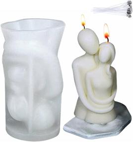 img 4 attached to 🕯️ Silicone Body Candle Molds for Candle Making - MUAECH 3D Couple Hugging Shape, Resin Casting Mold for Homemade Soap, Aromatherapy Plaster, and Body Art Candle Creation