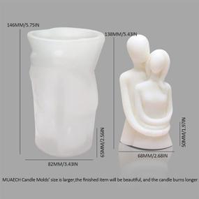 img 1 attached to 🕯️ Silicone Body Candle Molds for Candle Making - MUAECH 3D Couple Hugging Shape, Resin Casting Mold for Homemade Soap, Aromatherapy Plaster, and Body Art Candle Creation