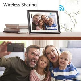 img 2 attached to 📸 Dragon Touch Classic 10 FHD: WiFi Цифровая рамка для фотографий с сенсорным экраном, 10-дюймовым IPS-дисплеем, авто-поворотом, 16 ГБ памяти, возможностью совместного использования фотографий через приложение, электронную почту и облачное хранилище.
