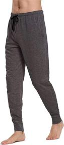 img 3 attached to CYZ Cotton Lounge Pants Drawstring Black L Men's Clothing and Sleep & Lounge
