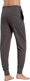 img 1 attached to CYZ Cotton Lounge Pants Drawstring Black L Men's Clothing and Sleep & Lounge