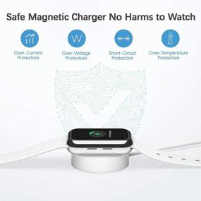 img 2 attached to ⌚ Кабель зарядки Apple Watch Magnetic Charging Cord - Apple MFi сертифицированный магнитный беспроводной портативный USB-зарядное устройство с магнитным разъемом совместимое с Apple Watch Series 6 SE 5 4 3 2 1 (3,3 фута) - Безопасное, быстрое и надежное