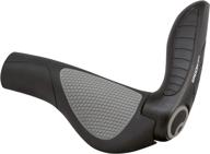 enhance your cycling comfort with ergon gp4 ergonomic lock-on bicycle handlebar grips - full size bar end support, regular compatibility, two sizes - black/gray logo