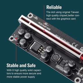 img 2 attached to 💻 BEYIMEI PCI-E Riser Card VER009S-PLUS: удлинитель GPU для майнинга Bitcoin, Litecoin, ETH - в комплекте USB 3.0 кабель и 6PIN SATA кабель питания (1 упаковка)