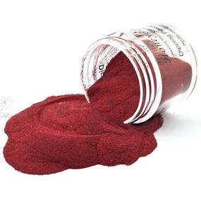 img 2 attached to 💅 28g/Box Deep Red Glitter Fine Dipping Powder - No Lamp Cure Nails - Nail Dip Powder Similar to Gel Nail - Naturally Dry - Suitable for Nail Salon - No.29