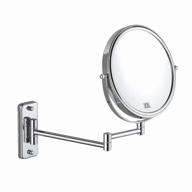 💄 decluttr 8-inch wall-mounted makeup mirror with 10x magnification - double-sided vanity mirror for bathroom, chrome finish logo