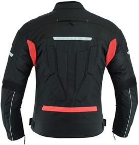 img 1 attached to 🧥 XL WATERPROOF BLACK/RED CJ-9485 CORDURA MEN'S ARMORED MOTORCYCLE MOTORBIKE JACKET WITH PROTECTORS