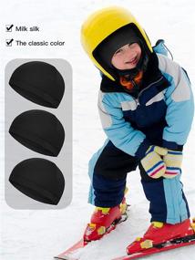 img 3 attached to 🧢 Geyoga 6-Piece Children's Sweat-Wicking Skull Cap Set for Running - Milk Silk Helmet Liner Skull Caps