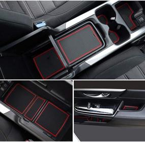 img 4 attached to Mаты Auovo против пыли для аксессуаров Honda CRV 2017 2018 2019, вкладыши для дверей, держатели для чашек, вставки для центральной консоли, интерьерная отделка для Honda CR-V (набор из 21)