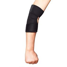 img 1 attached to 🖐️ Adjustable Elbow Brace Support Sleeve with CoolMax Technology for Olecranon Joint Pain, Bursa Protection, Arthritis & Tendonitis Relief - One Size Fits Most