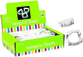 img 1 attached to 🦷 24 Pieces of White Plastic Halloween Vampire Teeth - Ideal for 4T Children